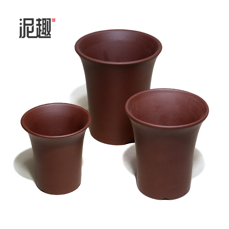 〔长青〕宜兴紫砂花盆古典菖蒲多肉微型万象透气兰花十二玉露专用