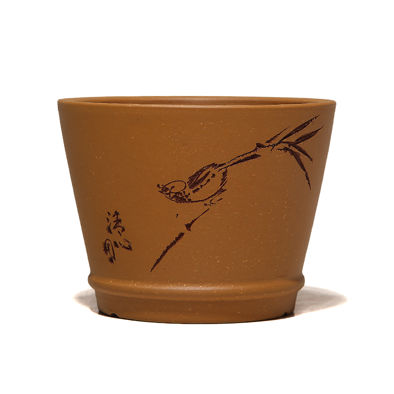 〔泥趣〕宜兴紫砂古典小号菖蒲多肉万象盆微型万象微型紫砂小圆盆