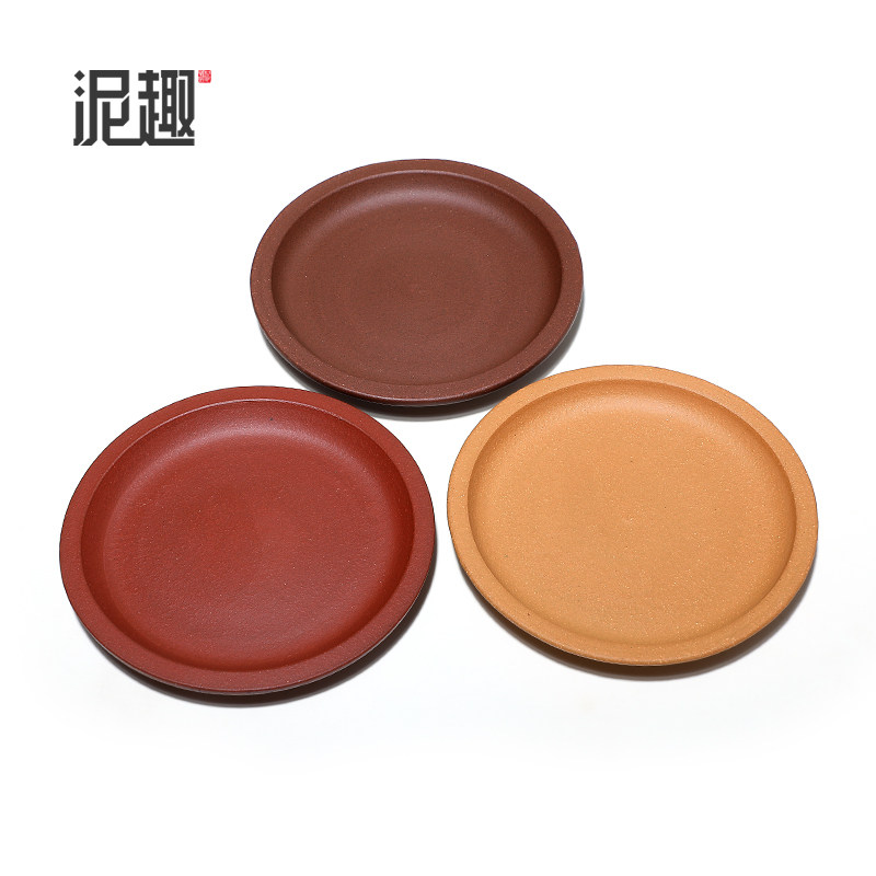 〔长青〕宜兴紫砂花盆古典菖蒲多肉微型万象盆景接水紫砂花盆托盘