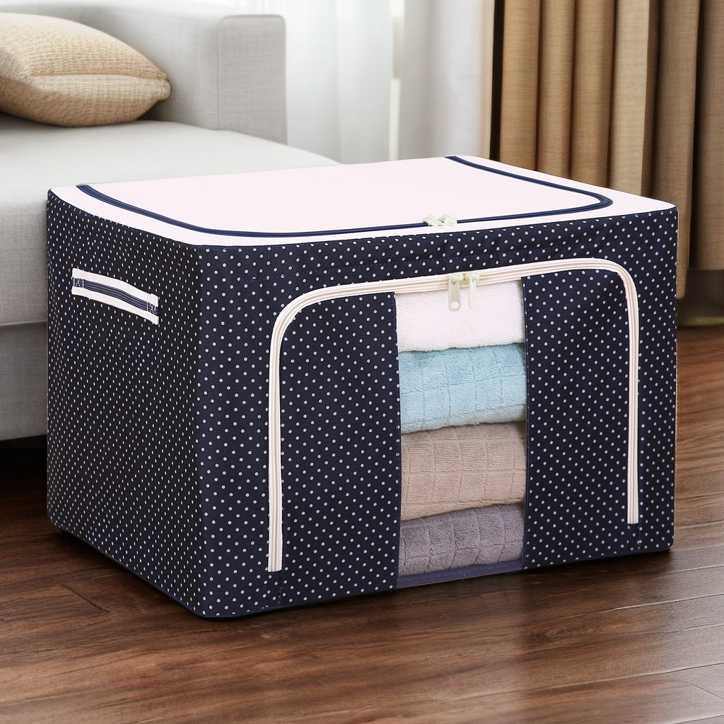 特大号装衣服收纳箱布艺钢架衣柜搬家用特价整理储物箱清仓棉被袋