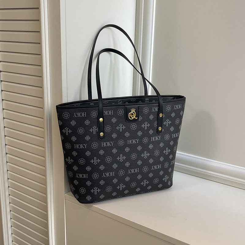 老花轻奢复古印花包包女2026新款韩版大容量单肩腋下包通勤托特包