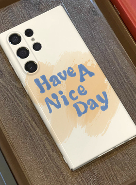 奶黄色适用三星s23ultra手机壳菲林全包边s25ultra/s24+硬壳s21/s22/s21u/note20ultra/A54/A53个性保护套