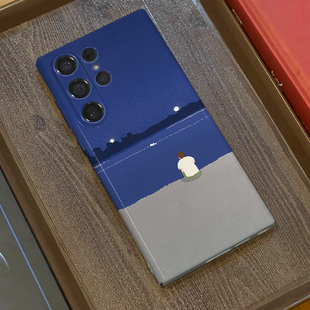 落寞背影适用三星s23ultra手机壳菲林全包边s25ultra/s24+硬壳s21/s22/s21u/note20ultra/A54/A53个性保护套