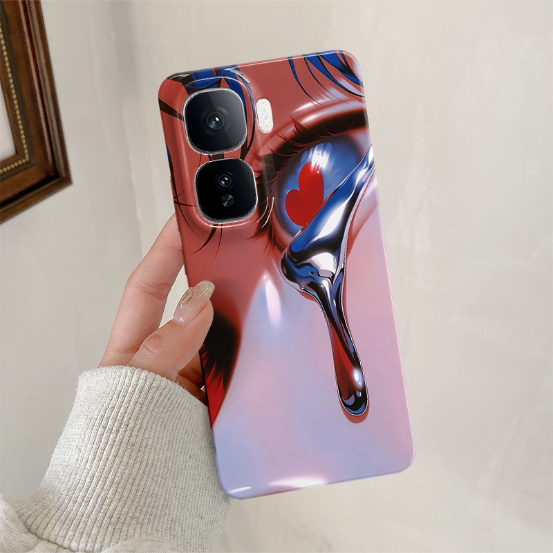 女生眼泪适用iQOOneo10pro+手机壳全包光面neo9spro+硬壳ins风Z9turbo/z10turbo/z9x小众猫耐脏保护套