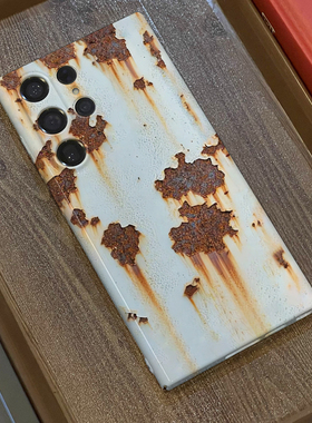 锈迹斑斑适用三星s23ultra手机壳菲林全包边s25ultra/s24+硬壳s21/s22/s21u/s24ultra/A54/A53个性保护套