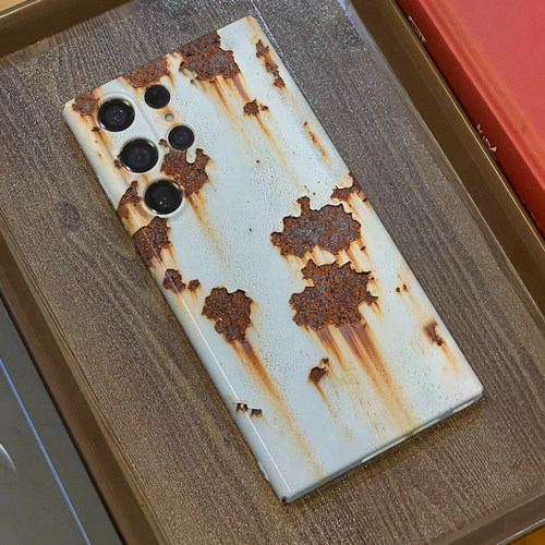 锈迹斑斑适用三星s23ultra手机壳菲林全包边s25ultra/s24+硬壳s21/s22/s21u/s24ultra/A54/A53个性保护套