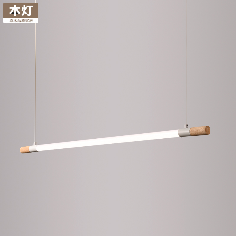 LED一字长条灯条形工业餐厅吧台办公灯书桌办公室全光谱长条吊灯