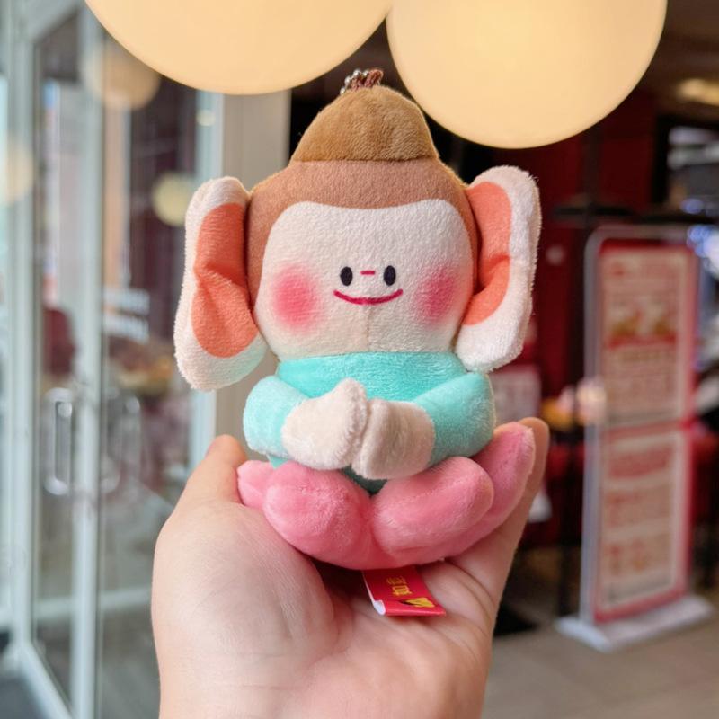 大同佛小伴莲花小佛周边文创纪念品钥匙扣玩偶毛绒挂件公仔网红款