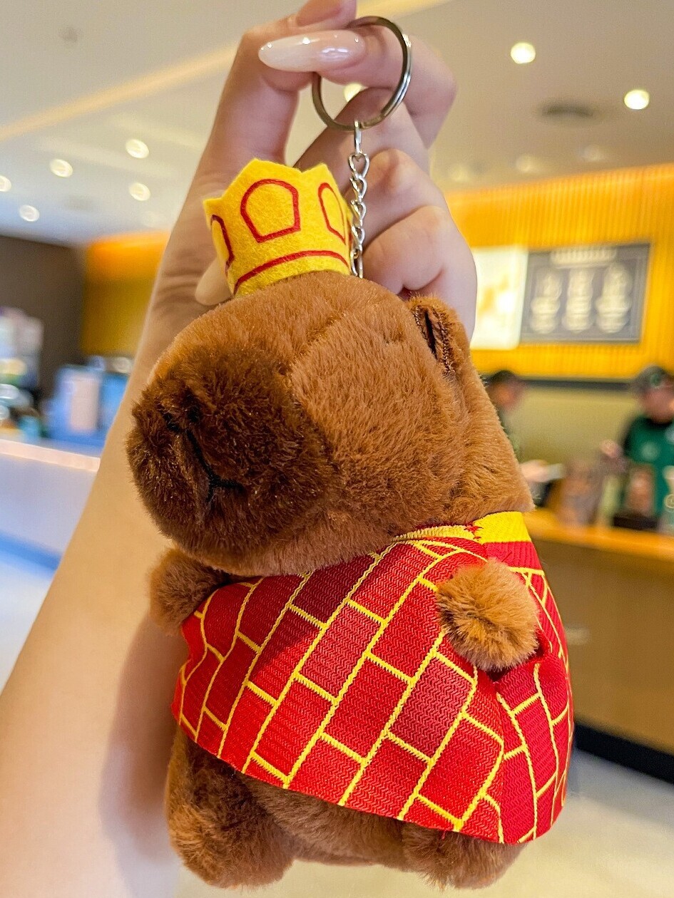 CAPIBALA 인형 플러시 장난감 베개 CAPYBARA 키 체인 귀여운 펜던트 CAPIBALA 선물