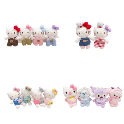 可爱毛绒KT猫玩偶公仔钥匙扣挂件玩具hellokitty书包卡通娃娃