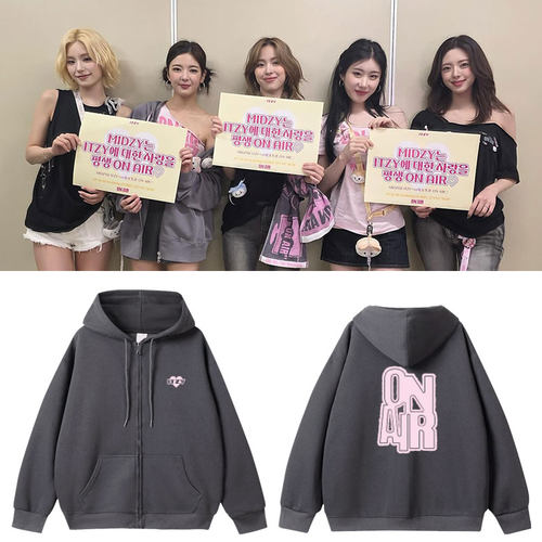 ITZY2025FM演唱会LetsFly!OnAir日本场周边同款卫衣服拉链帽开衫