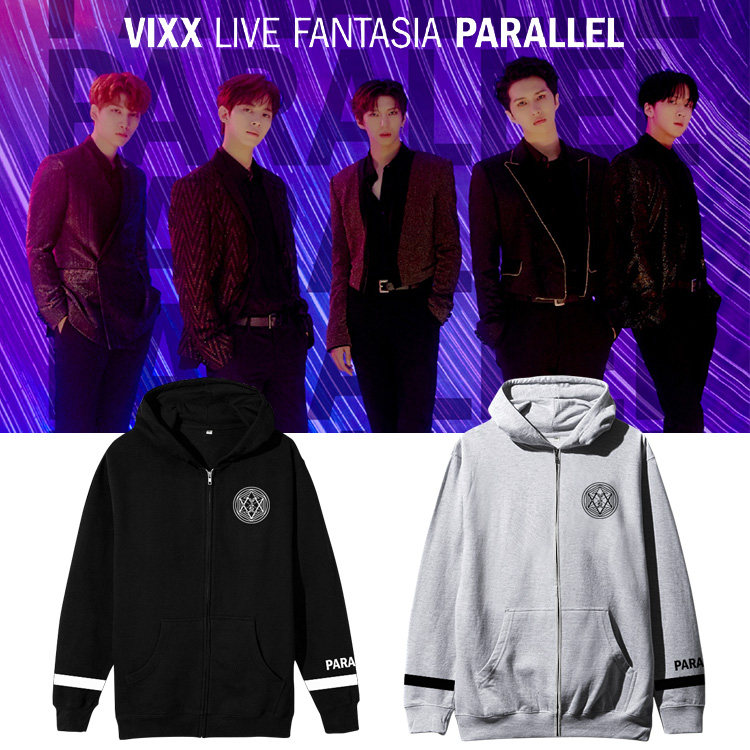vixx组合fm演唱会周边同款卫衣拉链连帽开衫