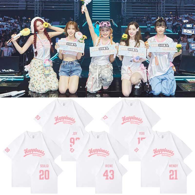 RedVelvet2024亚巡FM演唱会周边同款短袖T恤宽松纯棉印花打底衫夏