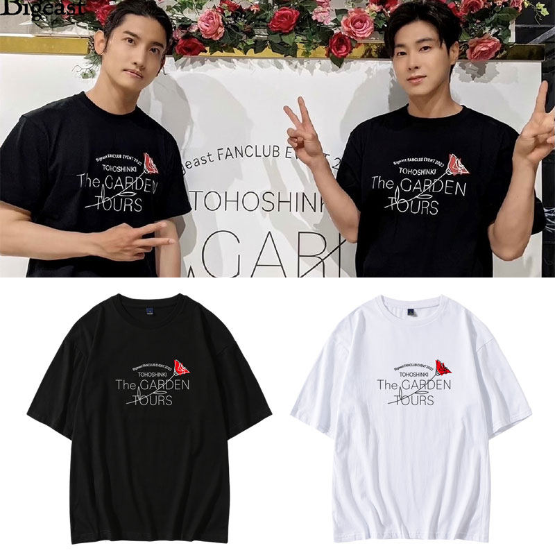东方神起演唱会TheGARDENTOURS周边应援郑允浩沈昌珉同款短袖T恤