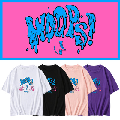 曹承衍WOODZ专周边印花同款短袖T恤宽松纯棉打歌服