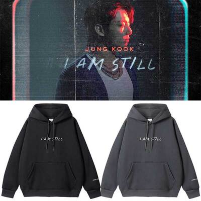 田柾国JUNGKOOK I AM STILL周边同款卫衣印花套头连帽衫外穿衣服