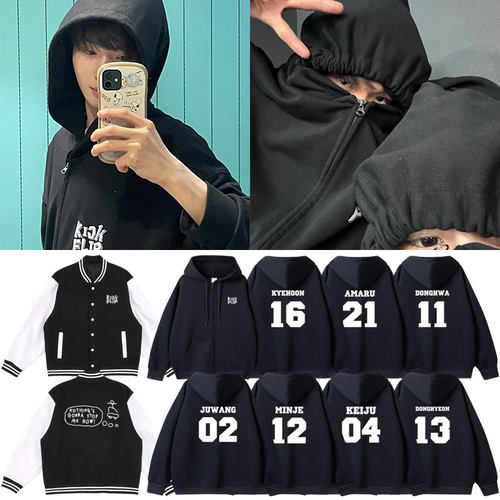 KickFlip快闪FlipItKickIt演唱会周边同款卫衣开衫棒球服秋冬外套