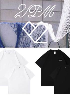 2PM2024快闪周边同款短袖T恤印花上衣服夏季纯棉打底衫男女打歌服