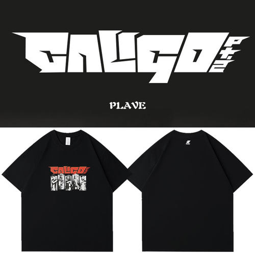 PLAVE男团专辑CaligoPt.2快闪周边衣服同款短袖T恤纯棉印花男女装