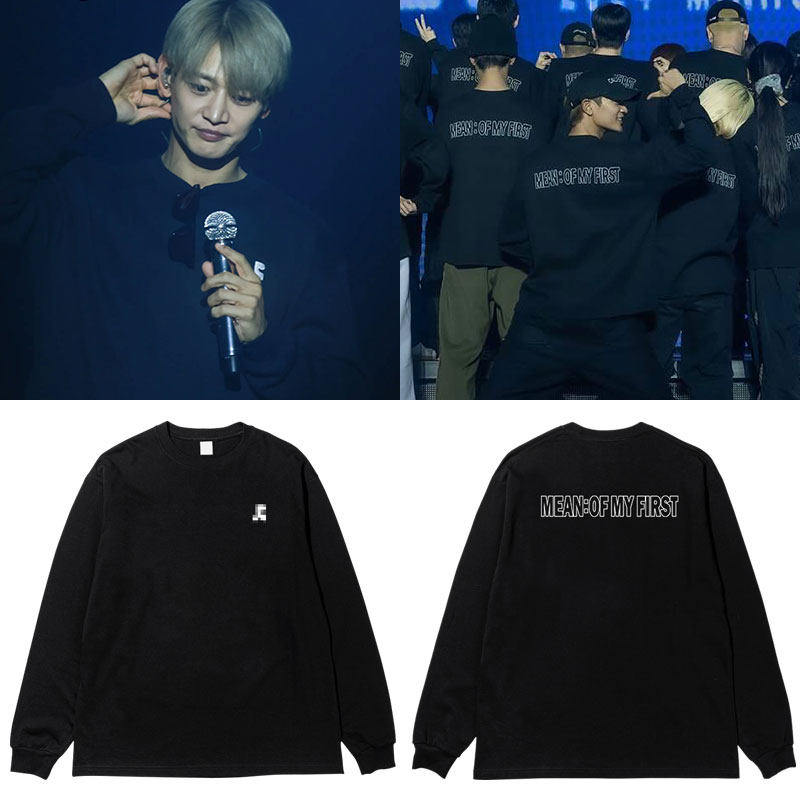SHINee崔珉豪MINHO演唱会MeanOfMyFirst周边衣服同款螺纹长袖T恤