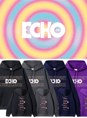Jin金硕珍2025Echo周边同款卫衣服套头连帽衫外穿薄款加绒秋冬季