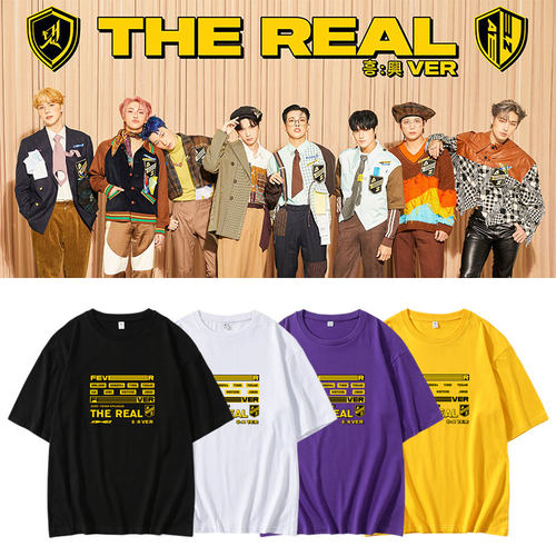 ATEEZ演唱会周边同款短袖T恤宽松落肩纯棉印花男女装上衣服打底衫