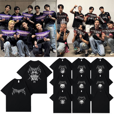 StrayKids2025演唱会dominATE北美日本场周边同款衣服纯棉短袖T恤