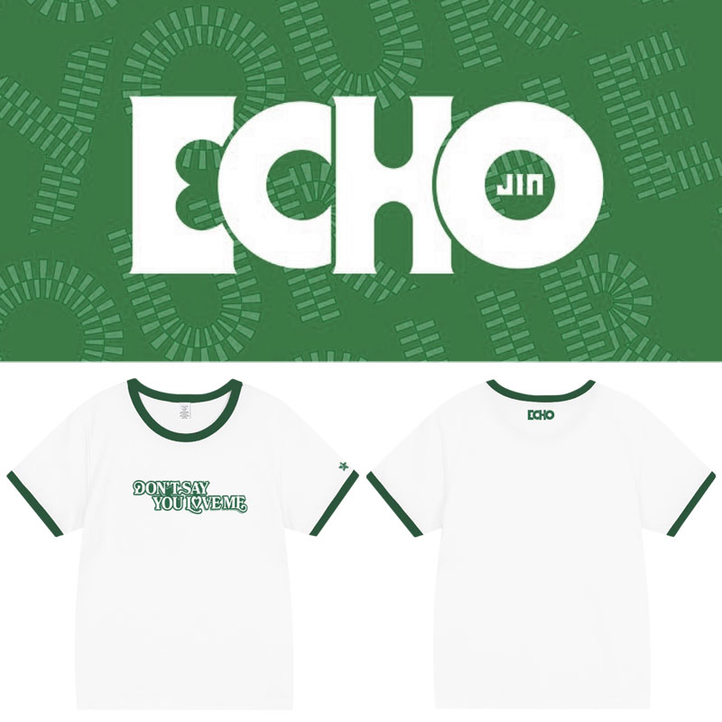 金硕珍ECHO快闪周边衣服同款短袖T恤纯棉撞边拼色男女打底衫夏季