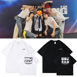 RIIZE演唱会RiizingLoud首尔周边衣服同款短袖T恤宽松印花上衣夏