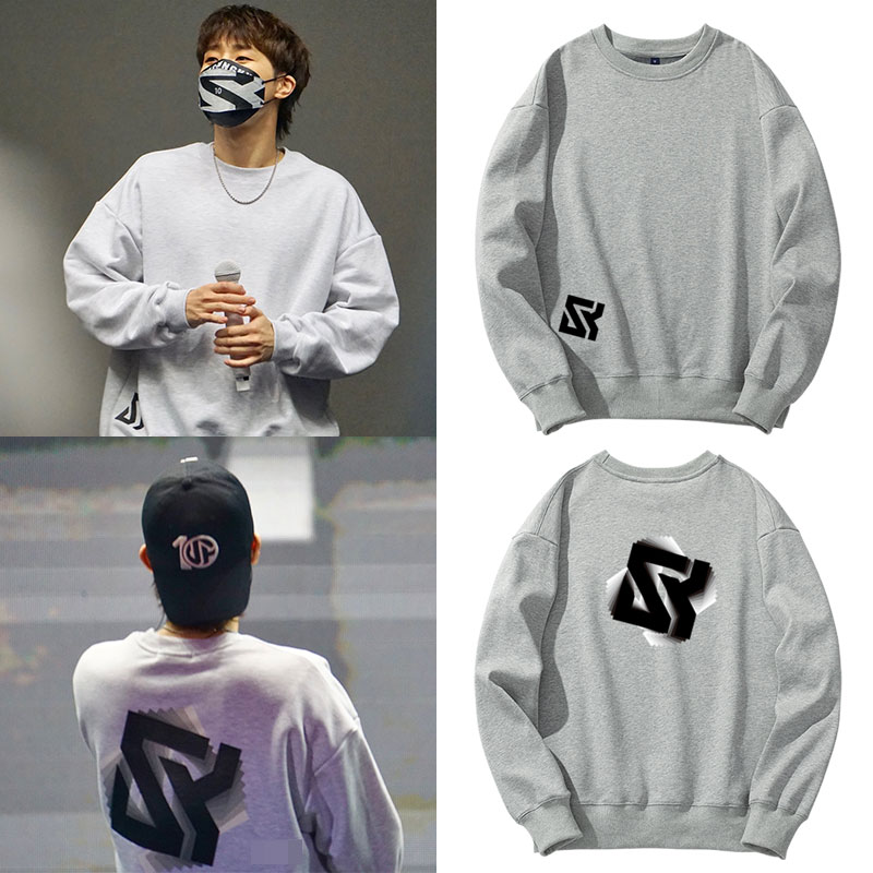 INFINITE金圣圭十周年演唱会THE TEN周边同款圆领卫衣服加绒薄款