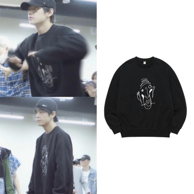 防弹少年团金泰亨同款卫衣打歌服
