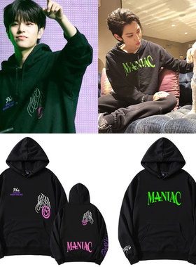 STRAYKIDS MANIAC北美演唱会李龙馥黄铉辰同款卫衣连帽衫打歌服