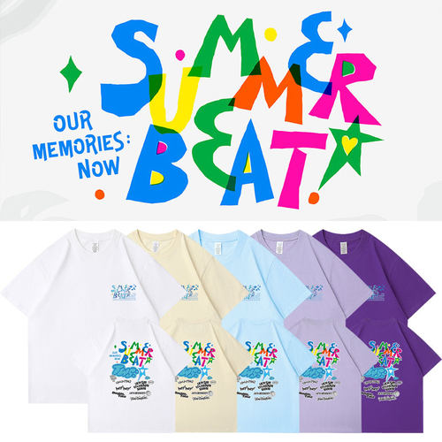 TWS2024SummerBeat周边同款短袖T恤宽松夏季圆领印花男女装打底衫