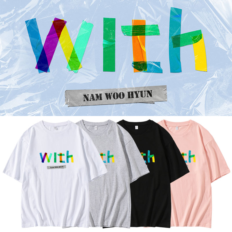 INFINITE组合南优贤演唱会周边印花衣服同款短袖T恤宽松落肩男女