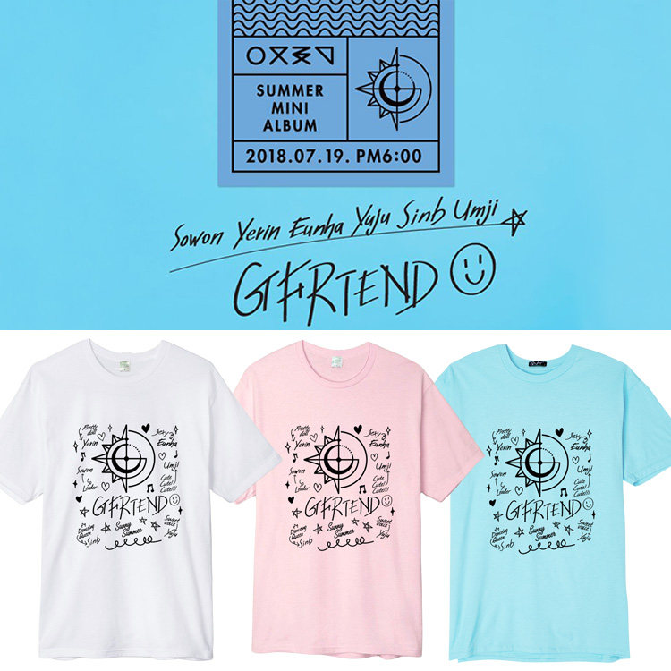 gfriend组合夏日短袖T恤男女衣服