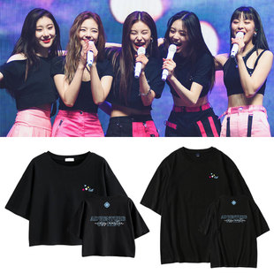 ITZY FM演唱会黄礼志崔智秀申留真李彩领申有娜周边同款短袖T体恤