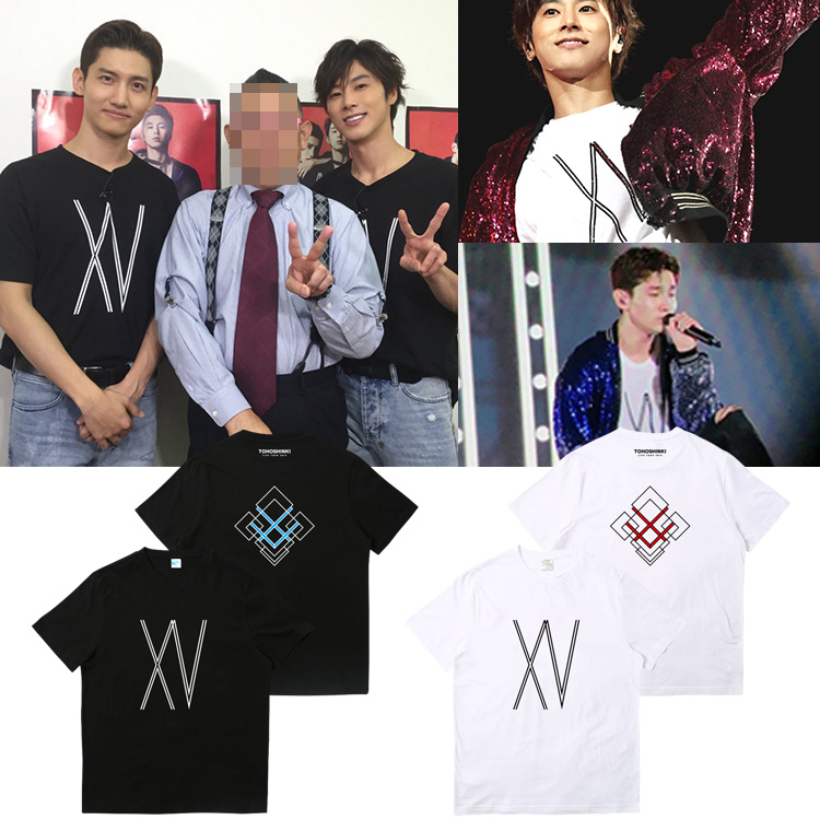 东方神起2019 XV演唱会周边沈昌珉郑允浩同款短袖T恤打歌衣服