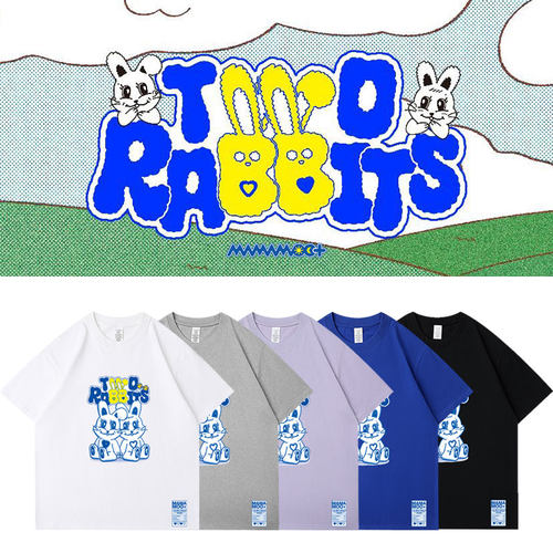 MAMAMOO+专TwoRabbits周边同款短袖T恤纯棉宽松印花夏打歌衣服