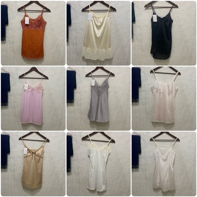 vintage古着蕾丝吊带性感半身裙