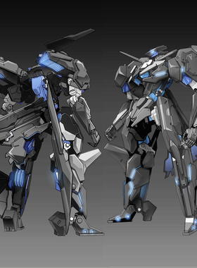 纯日式寿屋机甲设定图科幻机器人高达素材设计图