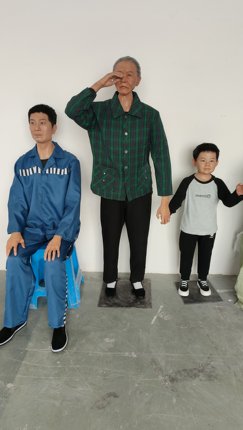 犯人蜡像定制来图设计厂家直销真人还原场景制作工艺品展示教育
