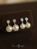耳夹 高级感轻奢闪耀气质优雅珍珠耳环 「奥地利珍珠」施华洛 法式