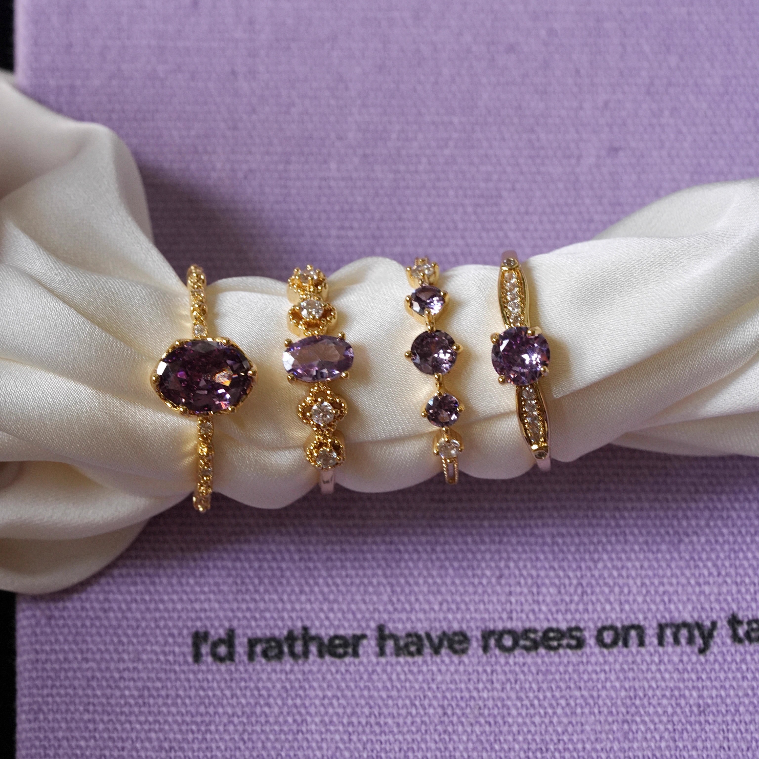 仲夏夜之梦~温柔紫色锆石戒指