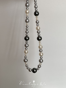 」倪妮同款 「经典 施华洛大溪地珍珠法式 优雅高级珍珠项链 锁骨链