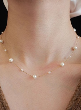 满天星｜经典法式百搭珍珠项链