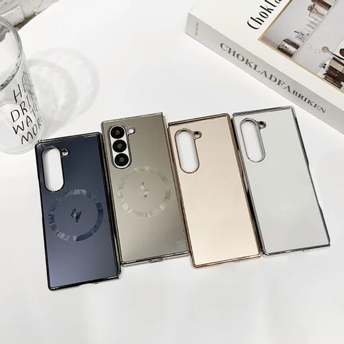 适用三星GalaxyZfold6折叠电镀磁吸Zfold5商务ZFOLD4W23手机壳