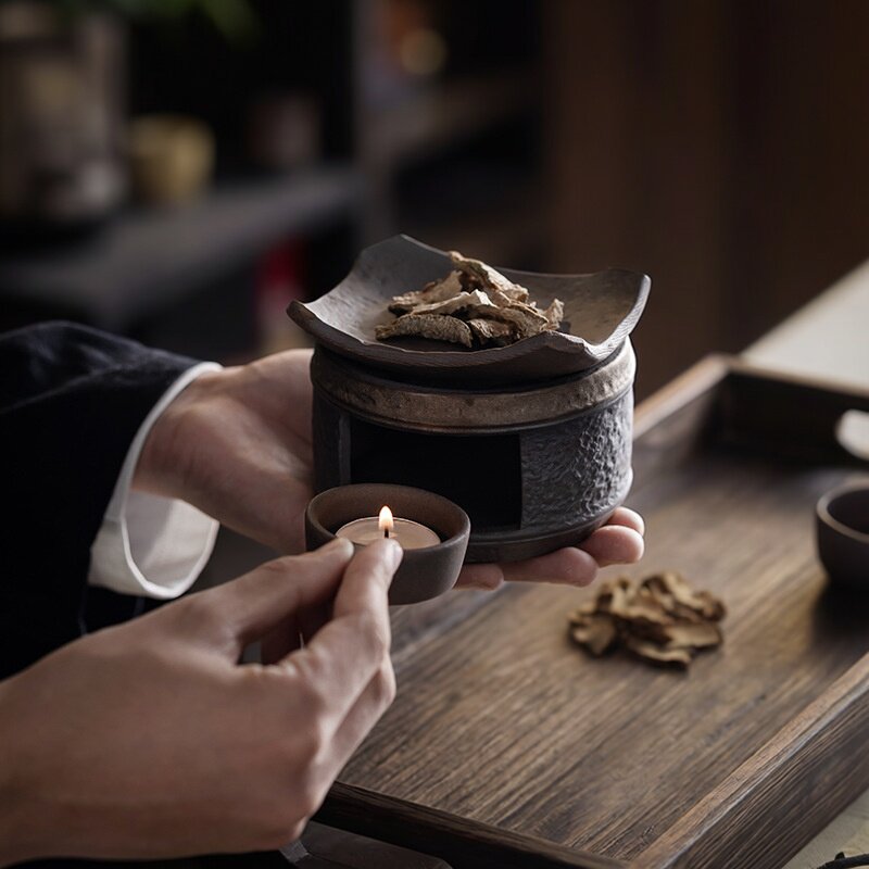 复古蜡烛加热烤茶炉可干烧