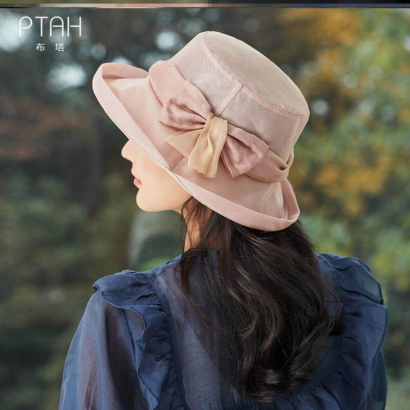 布塔遮阳帽女士春夏天太阳帽防晒妈妈真丝桑蚕丝防紫外线遮脸凉帽