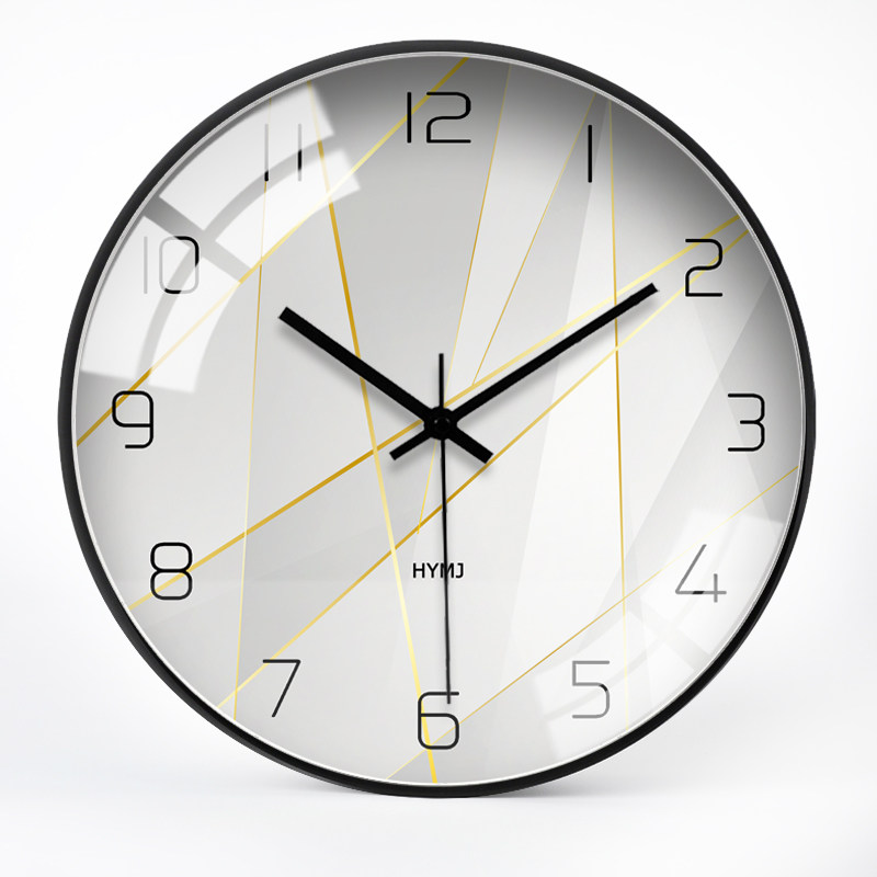 北欧轻奢个性时尚欧式大钟表挂钟现代简约客厅卧室静音石英钟时钟