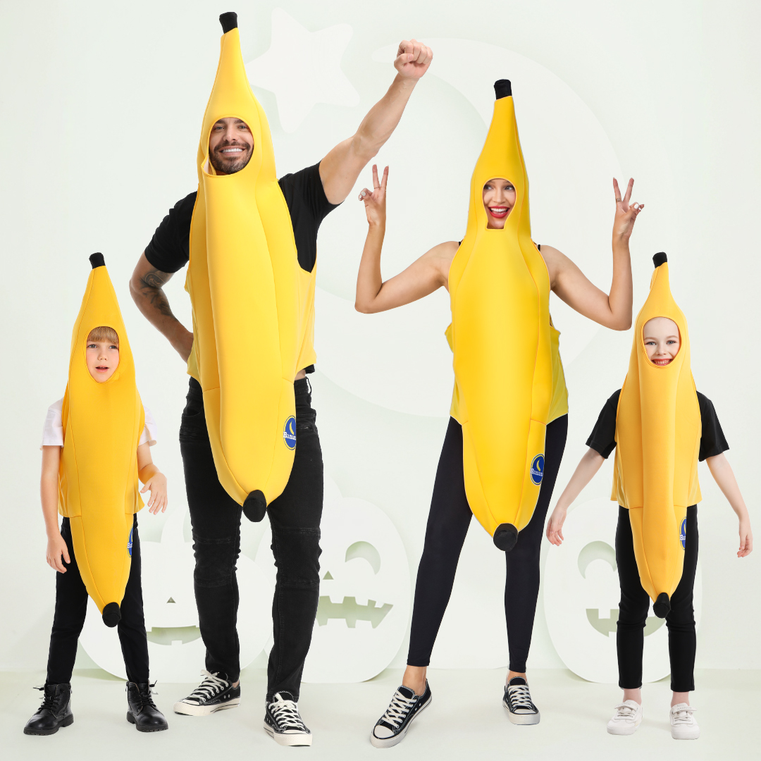万圣节儿童服装水 果香蕉创意服cos香蕉外形创意表演服幼儿园演出